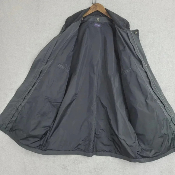 Gant Mens L Windbreaker Overcoat Button Zip Closure Dark Gray 9CT - Picture 6 of 11